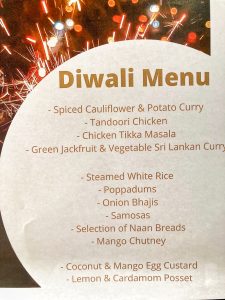 Diwali Menu