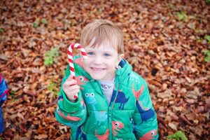 Holding Festive Candy