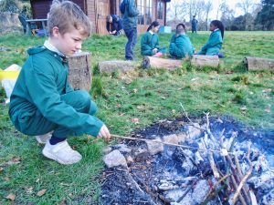 Forest Schoolers Marshmallow Toasting