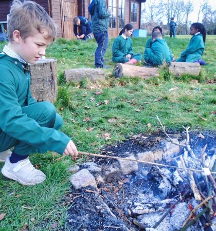 Forest Schoolers Marshmallow Toasting