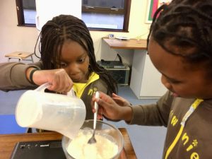 Brownies pancake making