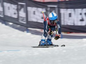 Champion Skier Samuel on Slopes