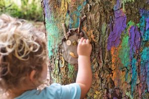 Forest School New Forest making Clay Faces