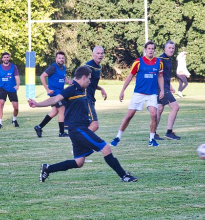 Parents vs. Staff Football Match Kick