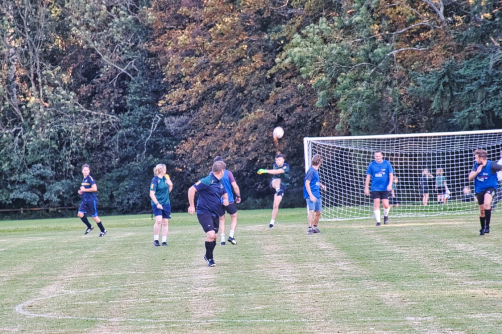 Parents vs. Staff Football Match Goal Kick